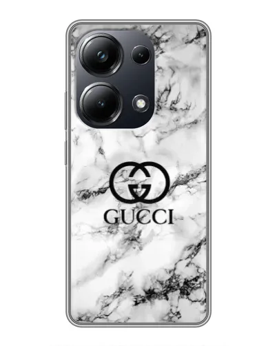 Чехол для Xiaomi POCO M6 Pro с картинкой «Gucci — мраморный шик»