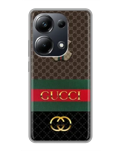 Чехол для Xiaomi POCO M6 Pro с картинкой «Gucci — брендированный десерт»