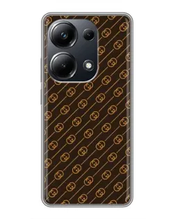 Чехол для Xiaomi POCO M6 Pro с картинкой «Gucci — золотые диагонали» Чехол для Xiaomi POCO M6 Pro с картинкой «Gucci — золотые диагонали»