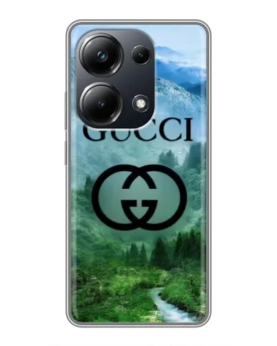 Чехол для Xiaomi POCO M6 Pro с картинкой «Gucci — горный пейзаж»
