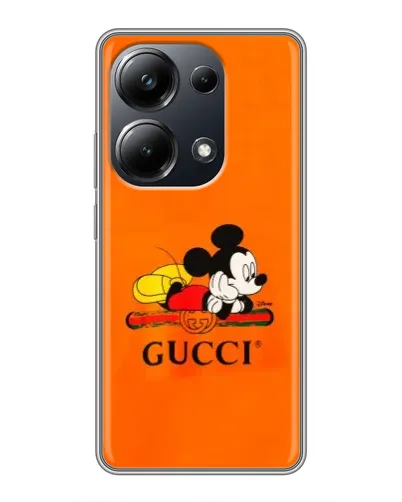 Чехол для Xiaomi POCO M6 Pro с картинкой «Микки Маус Gucci — оранж» Чехол для Xiaomi POCO M6 Pro с картинкой «Микки Маус Gucci — оранж»