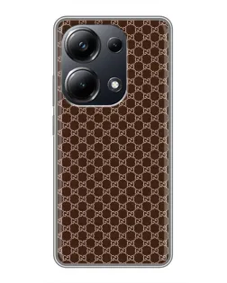 Чехол для Xiaomi POCO M6 Pro с картинкой «Gucci — шоколадная сетка» Чехол для Xiaomi POCO M6 Pro с картинкой «Gucci — шоколадная сетка»