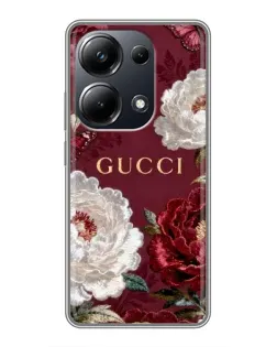 Чехол для Xiaomi POCO M6 Pro с картинкой «Gucci — бордовые розы» Чехол для Xiaomi POCO M6 Pro с картинкой «Gucci — бордовые розы»