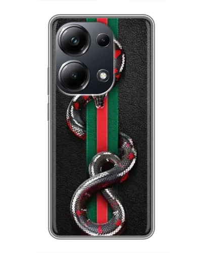 Чохол для Xiaomi POCO M6 Pro з картинкою «Gucci — змія на смузі» Чохол для Xiaomi POCO M6 Pro з картинкою «Gucci — змія на смузі»