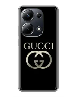 Чехол для Xiaomi POCO M6 Pro с картинкой «Gucci — золото на черном» Чехол для Xiaomi POCO M6 Pro с картинкой «Gucci — золото на черном»