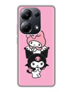 Чехол для Xiaomi POCO M6 Pro с картинкой «My Melody и Kuromi» Чехол для Xiaomi POCO M6 Pro с картинкой «My Melody и Kuromi»