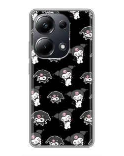 Чехол для Xiaomi POCO M6 Pro с картинкой «Черный паттерн Kuromi» Чехол для Xiaomi POCO M6 Pro с картинкой «Черный паттерн Kuromi»