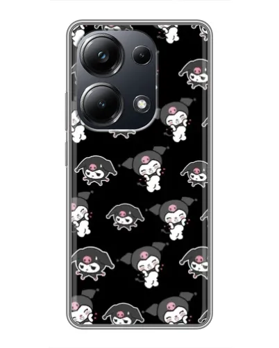 Чехол для Xiaomi POCO M6 Pro с картинкой «Черный паттерн Kuromi» Чехол для Xiaomi POCO M6 Pro с картинкой «Черный паттерн Kuromi»