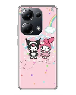 Чехол для Xiaomi POCO M6 Pro с картинкой «My Melody и Kuromi» Чехол для Xiaomi POCO M6 Pro с картинкой «My Melody и Kuromi»