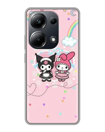 Чехол для Xiaomi POCO M6 Pro с картинкой «My Melody и Kuromi» Чехол для Xiaomi POCO M6 Pro с картинкой «My Melody и Kuromi»