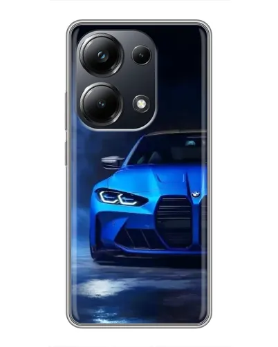 Чехол для Xiaomi POCO M6 Pro с картинкой «Голубая BMW M4» Чехол для Xiaomi POCO M6 Pro с картинкой «Голубая BMW M4»