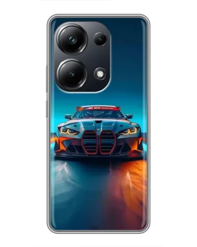 Чехол для Xiaomi POCO M6 Pro с картинкой «BMW — огни неона» Чехол для Xiaomi POCO M6 Pro с картинкой «BMW — огни неона»