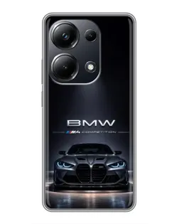 Чехол для Xiaomi POCO M6 Pro с картинкой «BMW сквозь ночной город» Чехол для Xiaomi POCO M6 Pro с картинкой «BMW сквозь ночной город»