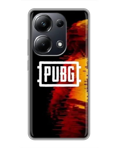 Чехол для Xiaomi POCO M6 Pro с картинкой «Яркий логотип PUBG»