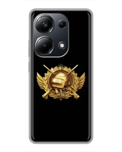 Чехол для Xiaomi POCO M6 Pro с картинкой «PUBG — оранжевый градиент»