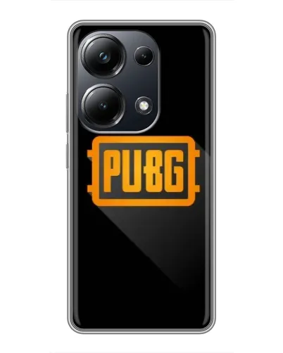 Чехол для Xiaomi POCO M6 Pro с картинкой «PUBG — рамка лого»
