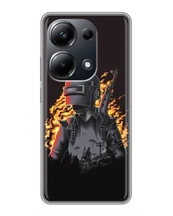 Чехол для Xiaomi POCO M6 Pro с картинкой «PUBG — огненный силуэт» Чехол для Xiaomi POCO M6 Pro с картинкой «PUBG — огненный силуэт»