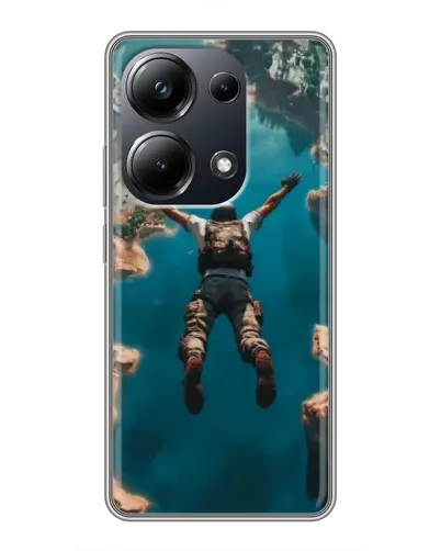 Чехол для Xiaomi POCO M6 Pro с картинкой «PUBG — свободное падение»