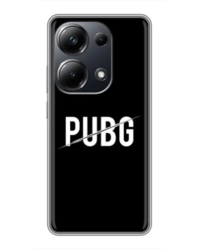 Чехол для Xiaomi POCO M6 Pro с картинкой «PUBG — белый логотип»