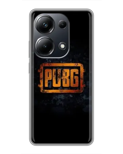 Чехол для Xiaomi POCO M6 Pro с картинкой «PUBG — золотой логотип»