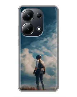 Чехол для Xiaomi POCO M6 Pro с картинкой «Герой PUBG на скале» Чехол для Xiaomi POCO M6 Pro с картинкой «Герой PUBG на скале»