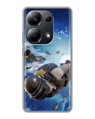 Чехол для Xiaomi POCO M6 Pro с картинкой «Десант PUBG — прыжок»