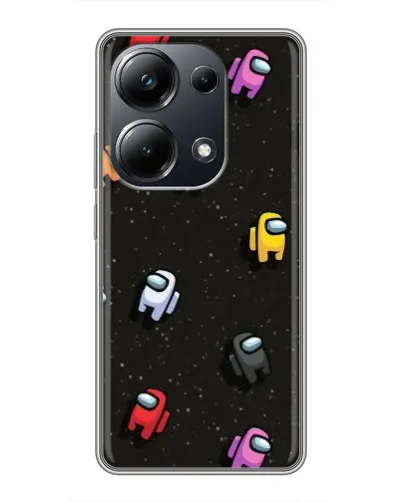 Чехол для Xiaomi POCO M6 Pro с картинкой «Космический паттерн Among Us»