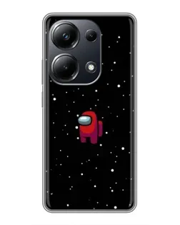 Чехол для Xiaomi POCO M6 Pro с картинкой «Красный Among Us»