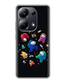 Чехол для Xiaomi POCO M6 Pro с картинкой «Among Us космос»