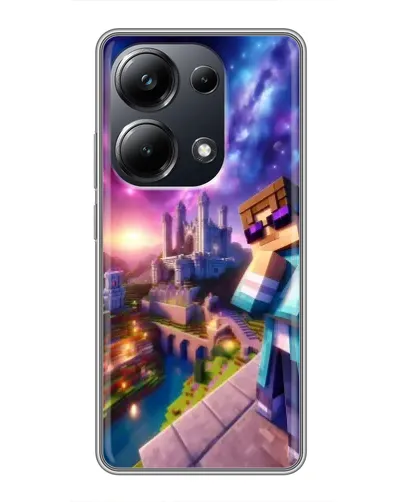 Чехол для Xiaomi POCO M6 Pro с картинкой «Стив и космос»