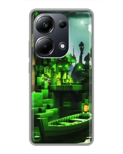 Чехол для Xiaomi POCO M6 Pro с картинкой «Minecraft лесной пейзаж»