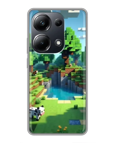 Чехол для Xiaomi POCO M6 Pro с картинкой «Minecraft летний день»