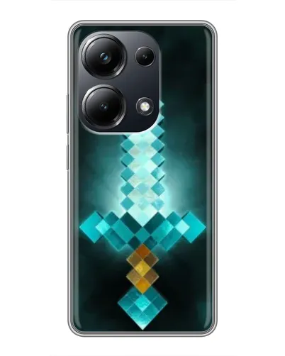 Чехол для Xiaomi POCO M6 Pro с картинкой «Алмазный меч неон»