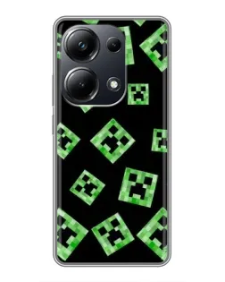 Чохол для Xiaomi POCO M6 Pro з картинкою «Паттерн з кріперами» Чохол для Xiaomi POCO M6 Pro з картинкою «Паттерн з кріперами»