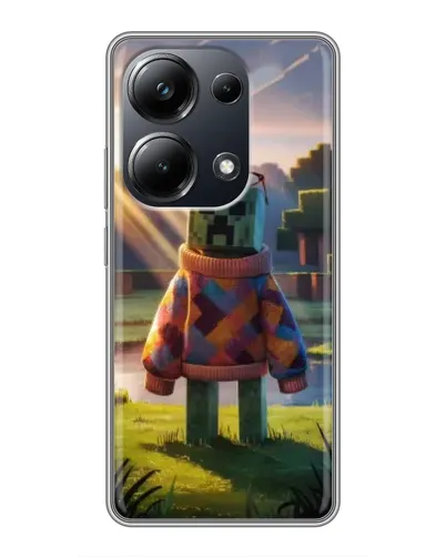 Чехол для Xiaomi POCO M6 Pro с картинкой «Крипер в свитере»
