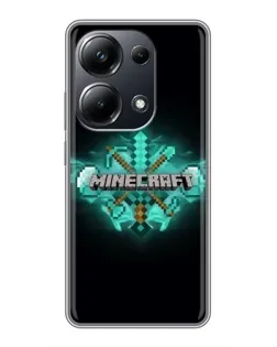 Чохол для Xiaomi POCO M6 Pro з картинкою «Minecraft Diamond лого» Чохол для Xiaomi POCO M6 Pro з картинкою «Minecraft Diamond лого»