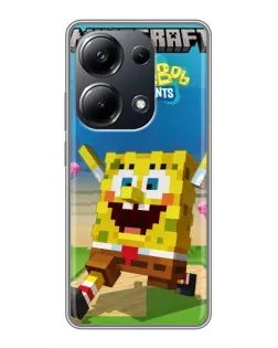 Чохол для Xiaomi POCO M6 Pro з картинкою «Губка Боб Minecraft» Чохол для Xiaomi POCO M6 Pro з картинкою «Губка Боб Minecraft»