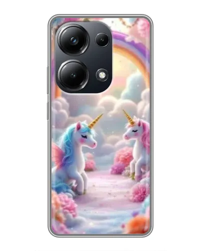 Чехол для Xiaomi POCO M6 Pro с картинкой «Радуга и единороги» Чехол для Xiaomi POCO M6 Pro с картинкой «Радуга и единороги»