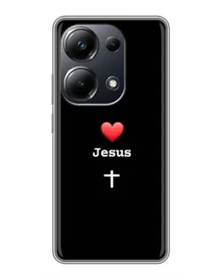 Чохол для Xiaomi POCO M6 Pro з картинкою «Серце - Jesus» Чохол для Xiaomi POCO M6 Pro з картинкою «Серце - Jesus»