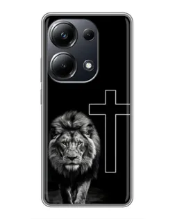 Чохол для Xiaomi POCO M6 Pro з картинкою «Лев та Хрест» Чохол для Xiaomi POCO M6 Pro з картинкою «Лев та Хрест»