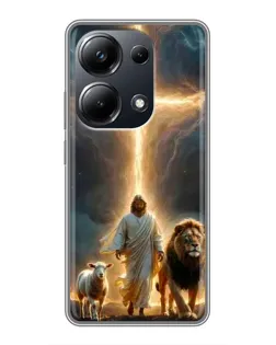 Чохол для Xiaomi POCO M6 Pro з картинкою «Лев Юди та Світло» Чохол для Xiaomi POCO M6 Pro з картинкою «Лев Юди та Світло»