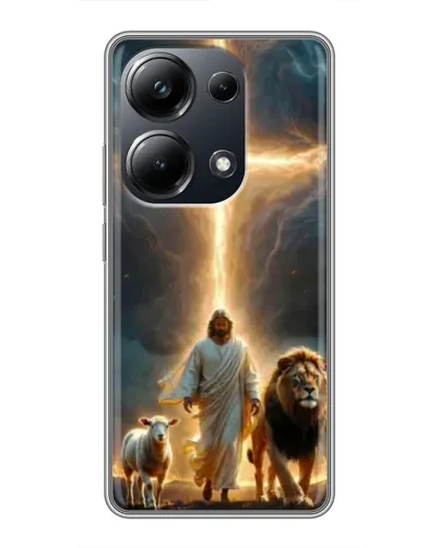 Чехол для Xiaomi POCO M6 Pro с картинкой «Лев Иуды и Свет» Чехол для Xiaomi POCO M6 Pro с картинкой «Лев Иуды и Свет»
