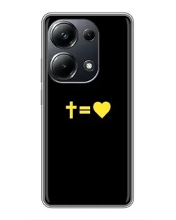 Чехол для Xiaomi POCO M6 Pro с картинкой «Сердце и Крест»