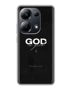 Чехол для Xiaomi POCO M6 Pro с картинкой «GOD — Бог над всем»
