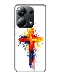 Чехол для Xiaomi POCO M6 Pro с картинкой «Акварельный крест»