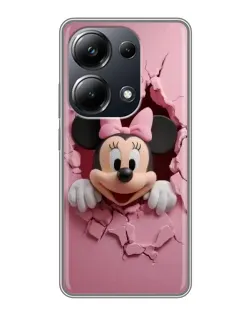 Чехол для Xiaomi POCO M6 Pro с картинкой «Минни сквозь стену»