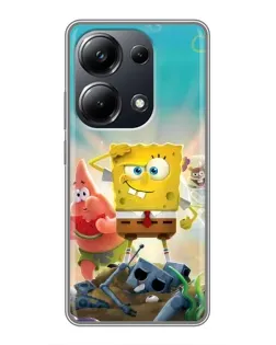 Чехол для Xiaomi POCO M6 Pro с картинкой «Спанч Боб победитель»