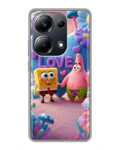 Чехол для Xiaomi POCO M6 Pro с картинкой «Губка Боб Патрик»