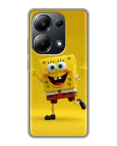 Чехол для Xiaomi POCO M6 Pro с картинкой «Позитивный Губка Боб»