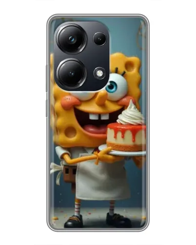 Чехол для Xiaomi POCO M6 Pro с картинкой «Повар Спанч Боб»